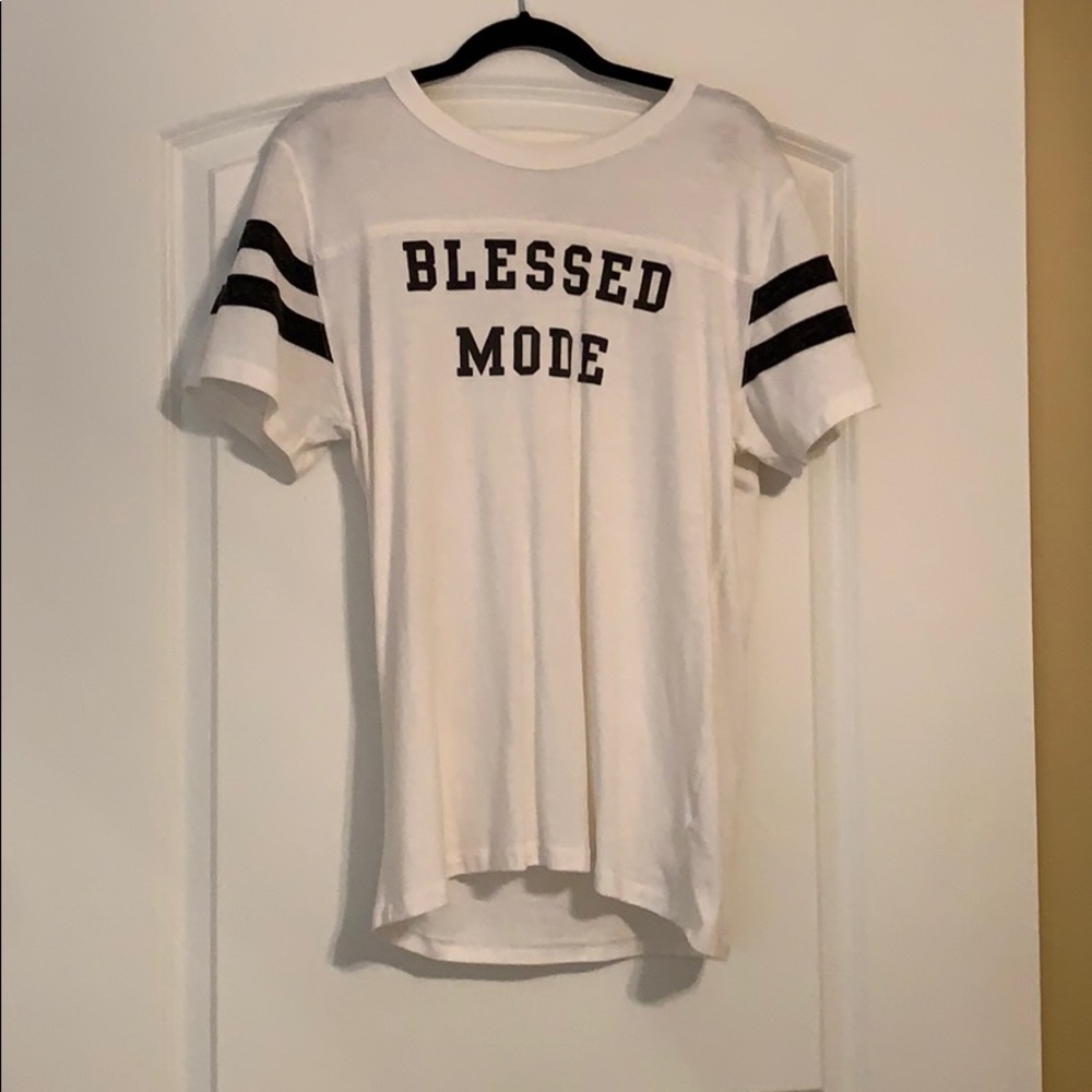 White Blessed Mode Graphic Tee